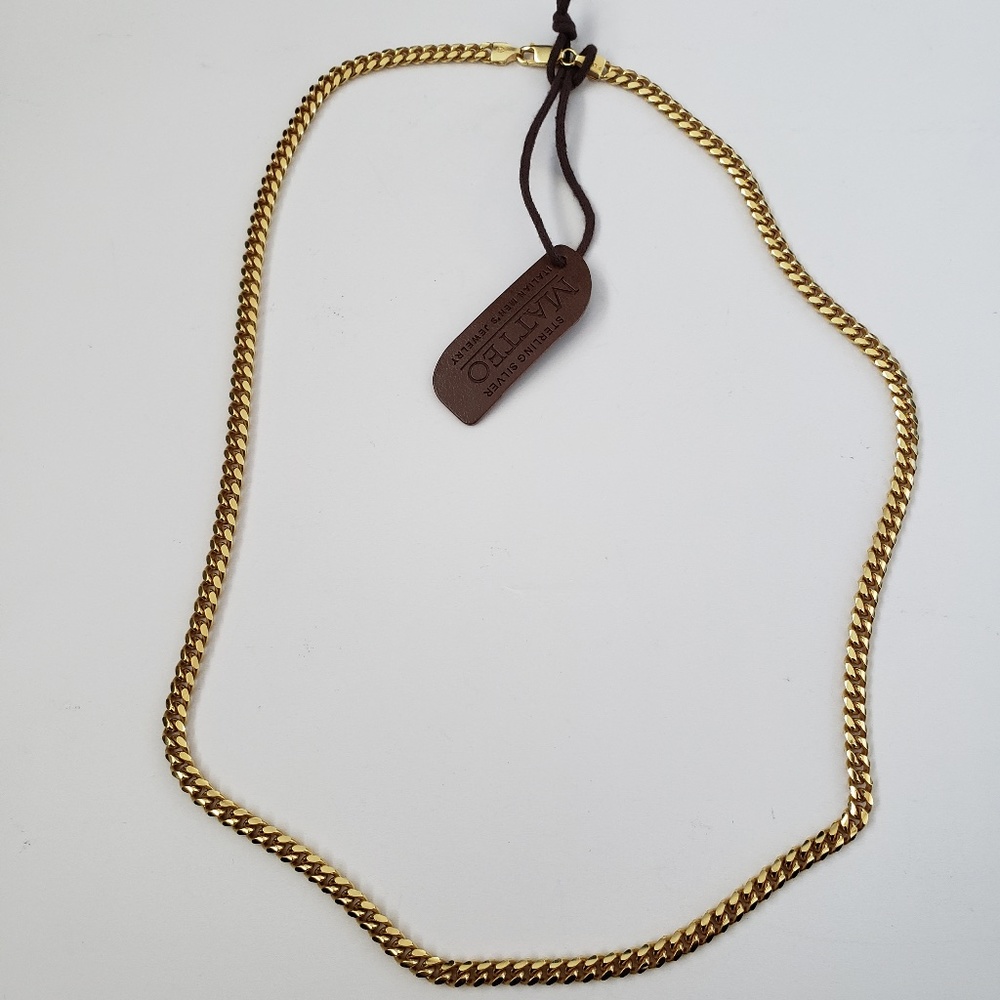 Made in Italy 925 Sterling Silver Chain Necklace 22”